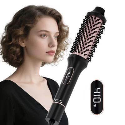 Nicebay Thermal Brush, Heated Round Brush Blow Dryer, Curling Iron Brush, 1.5 inch Electric Curl Wand, Curly Hair Brush, Blowout Brush Gold | Target