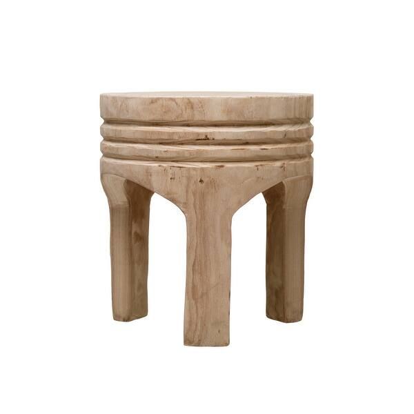 Paulownia Wood Stool - On Sale - Overstock - 34856939 | Bed Bath & Beyond