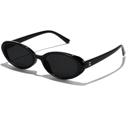 Oval Sunglasses for Women Men Fashion Small 90s Style Sun Glasses UV400 | Amazon (US)