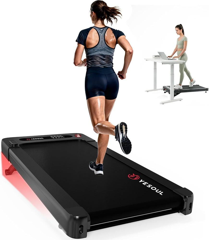 Yesoul Walking Pad Treadmill with 10% Auto Incline, Under Desk Treadmill for Home Walking, Hiking... | Amazon (US)