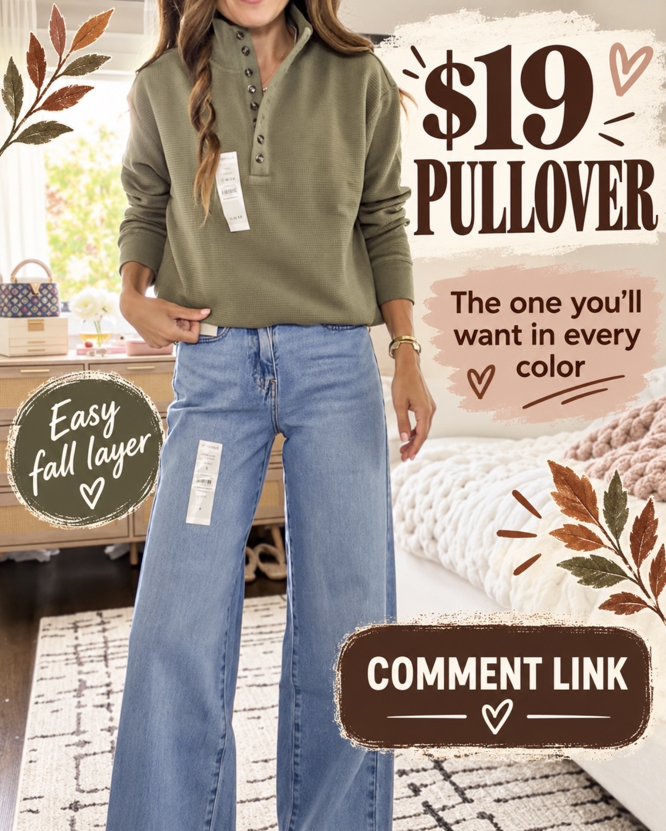 This $19 pullover is the easy fall layer you’ll want in every color 😍 Comfy, cute and such a good price! Comment LINK and I’ll send it to you 🔗

#LTKOver40 #LTKootd #LTKmomlife
