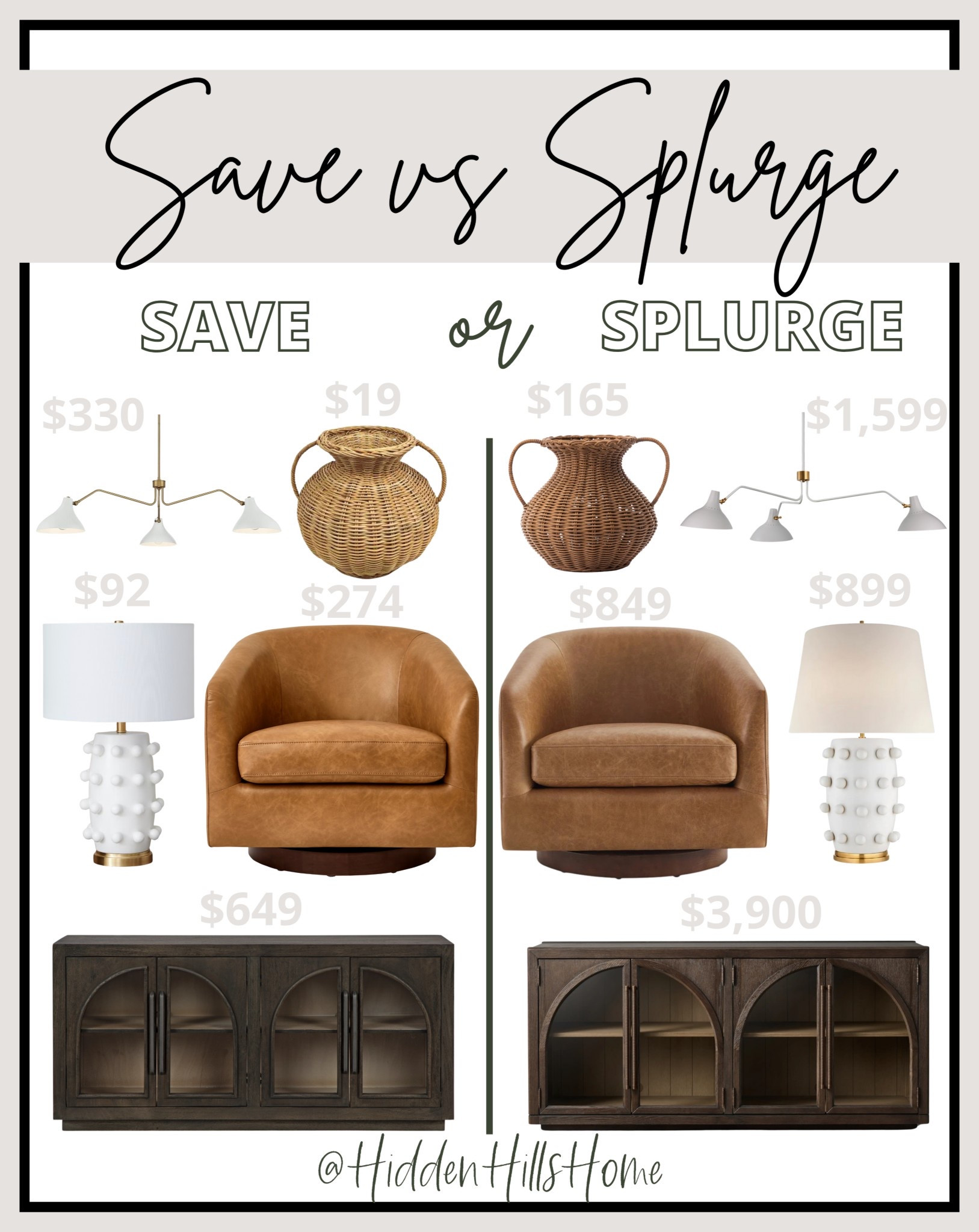 Save or splurge home decor items! Decor Dupes, McGee dupes, affordable home decor finds, looks for less, designer inspired decor #home 

#LTKHome #LTKSaleAlert #LTKStyleTip
