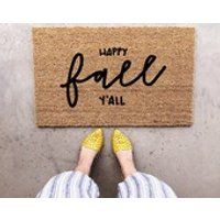 Happy Fall Yall / fall decor / hello welcome mat / hand painted, custom doormat / cute doormat / outdoor doormat / hand lettered | Etsy (US)