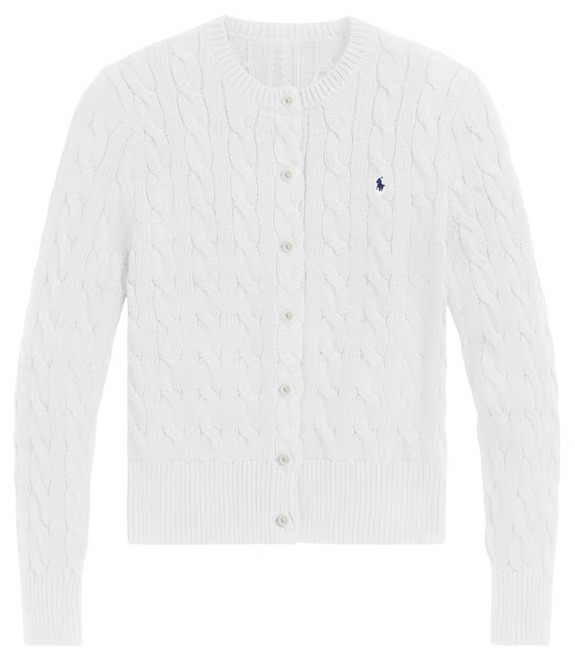 Cable Knit Cotton Crewneck Cardigan | Bloomingdale's (US)