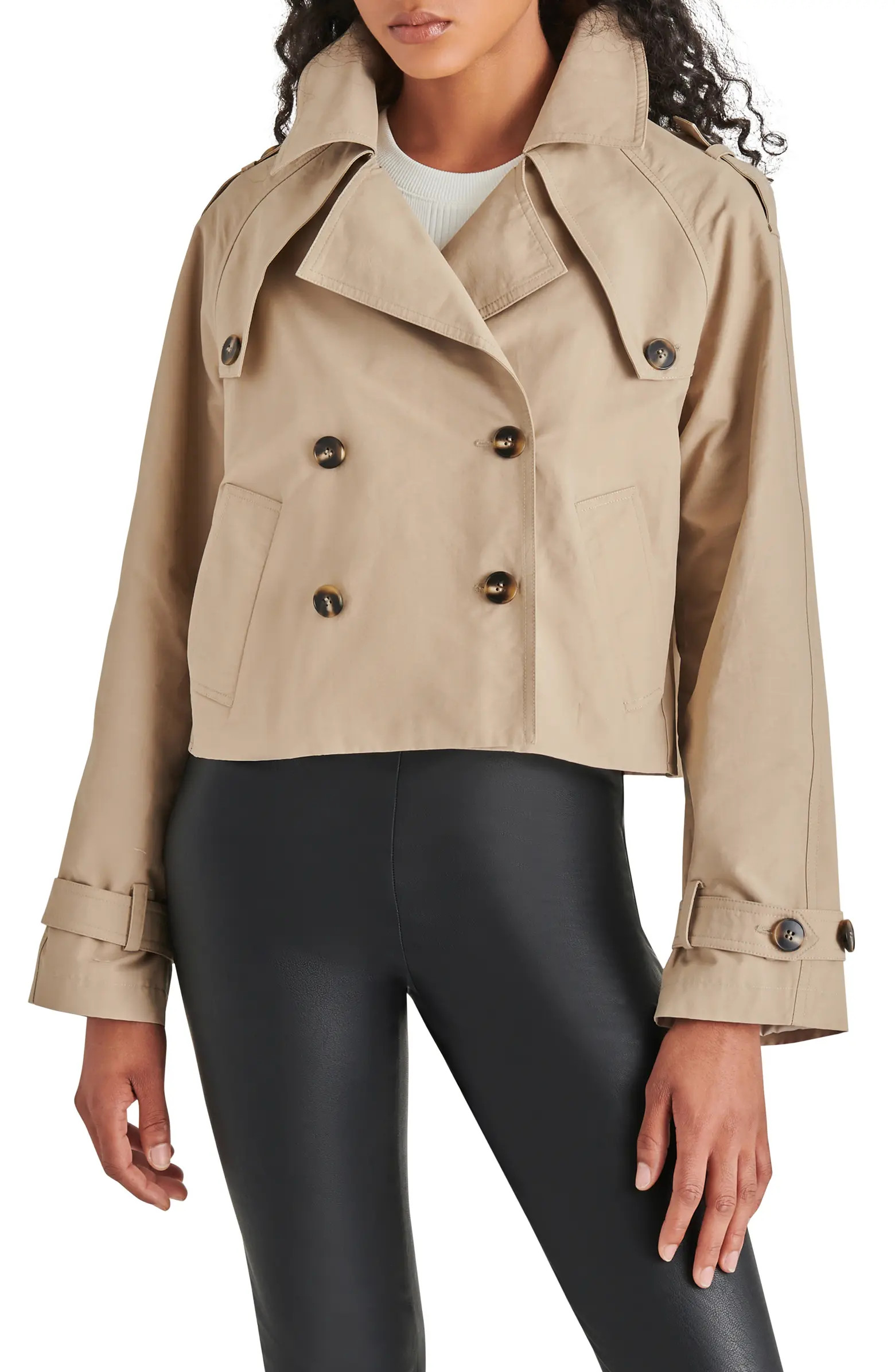 Steve Madden Sirus Crop Trench Coat | Nordstrom | Nordstrom