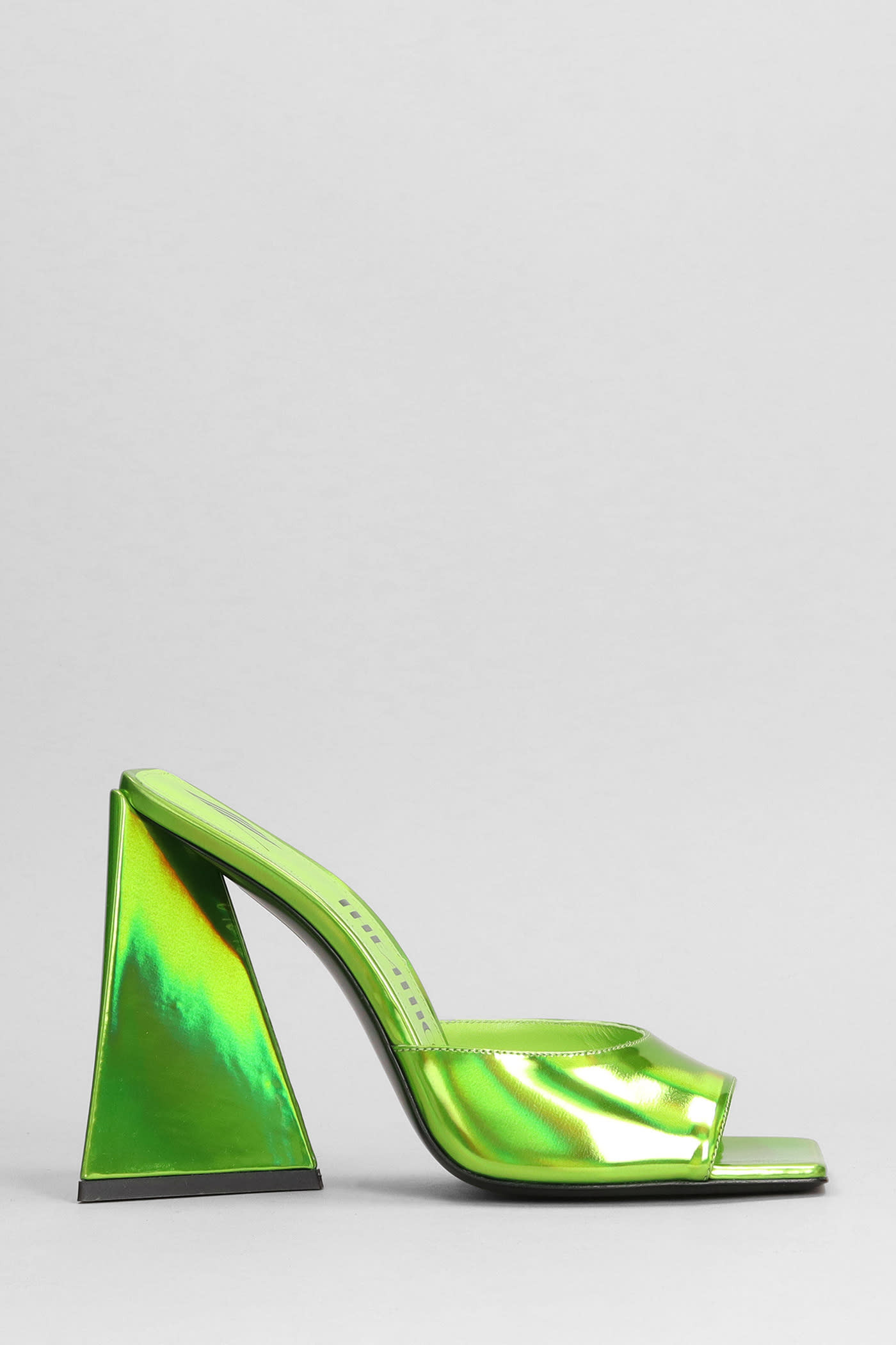 The Attico Devon Slipper-mule In Green Leather | Italist.com US