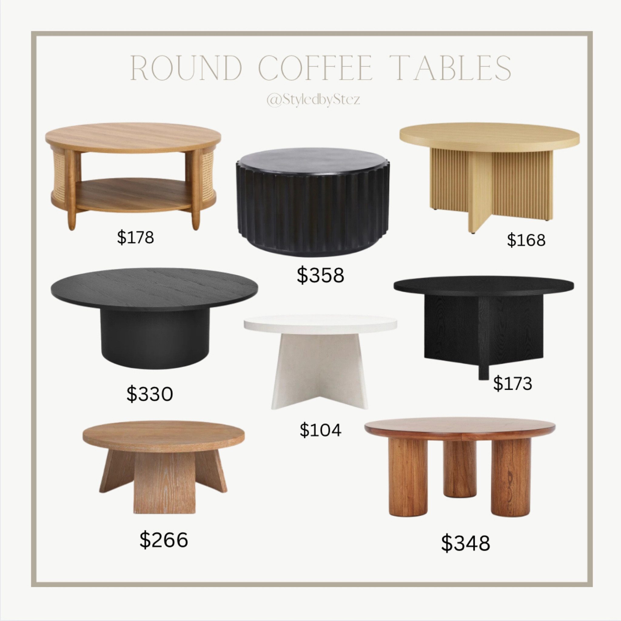 Round coffee tables
Black coffee table
Wood coffee table 
Fluted coffee table 
Modern coffee table 

#LTKhome