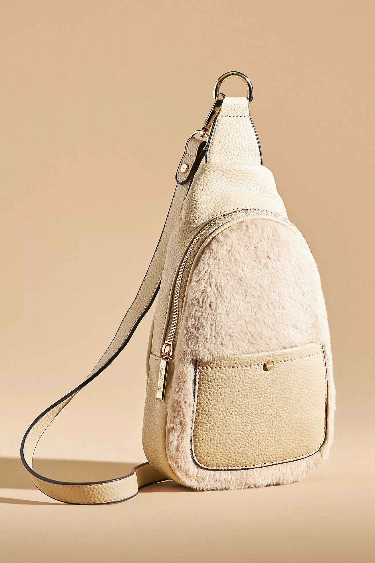 Mali + Lili Gwen Faux Fur Woven Sling Bag | Anthropologie (US)