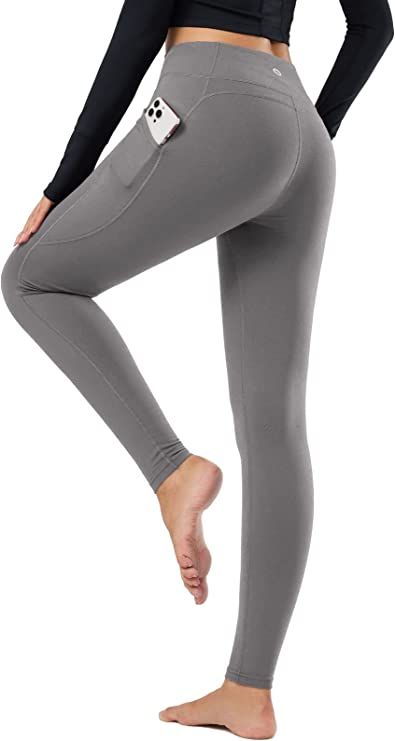 Amazon.com: BALEAF Women's Fleece Lined Winter Leggings Thermal Yoga Pants Sweatpants Black Size ... | Amazon (US)