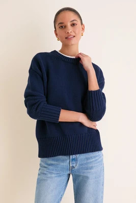 Tuckernuck Navy Cotton Cliff Crewneck Sweater - Navy Cotton Cliff Crewneck Sweater | Shop.app