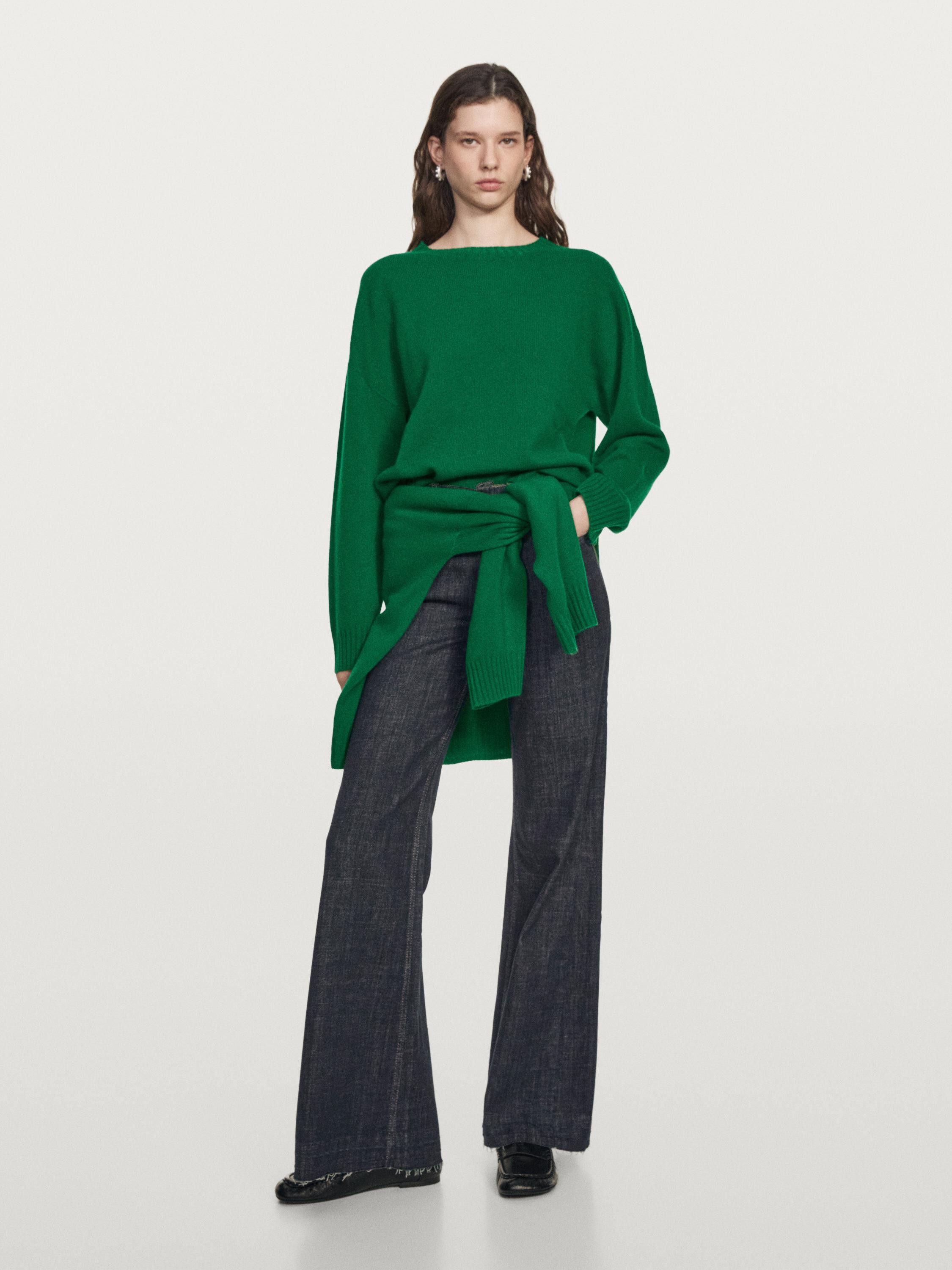 Wool blend crew neck sweater | Massimo Dutti US