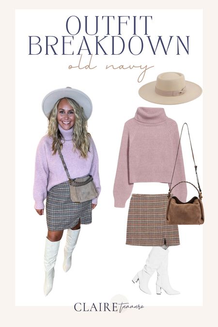 Get ready to slay the fall fashion game with this must-have Old Navy outfit! This gray sweater and brown plaid high waisted skirt combo is perfect for your fall family photos! 
#fallfashion #familyfun

#LTKfindsunder100 #LTKstyletip #LTKmidsize