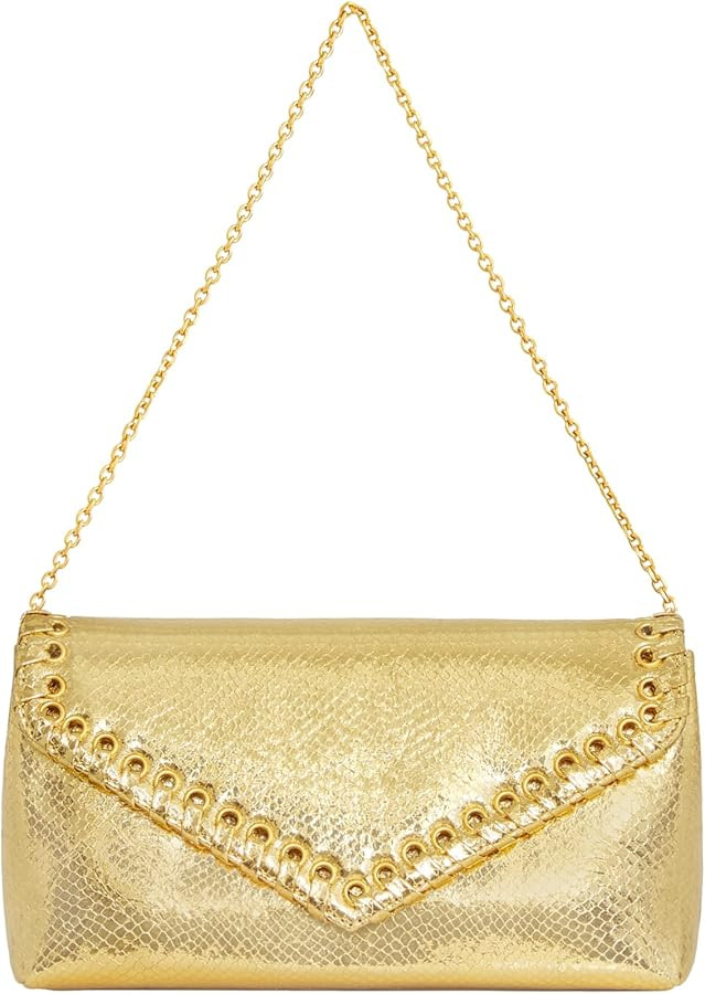 REBECCA MINKOFF Whip Clutch, Gold, Antique Brass Hardware | Amazon (US)