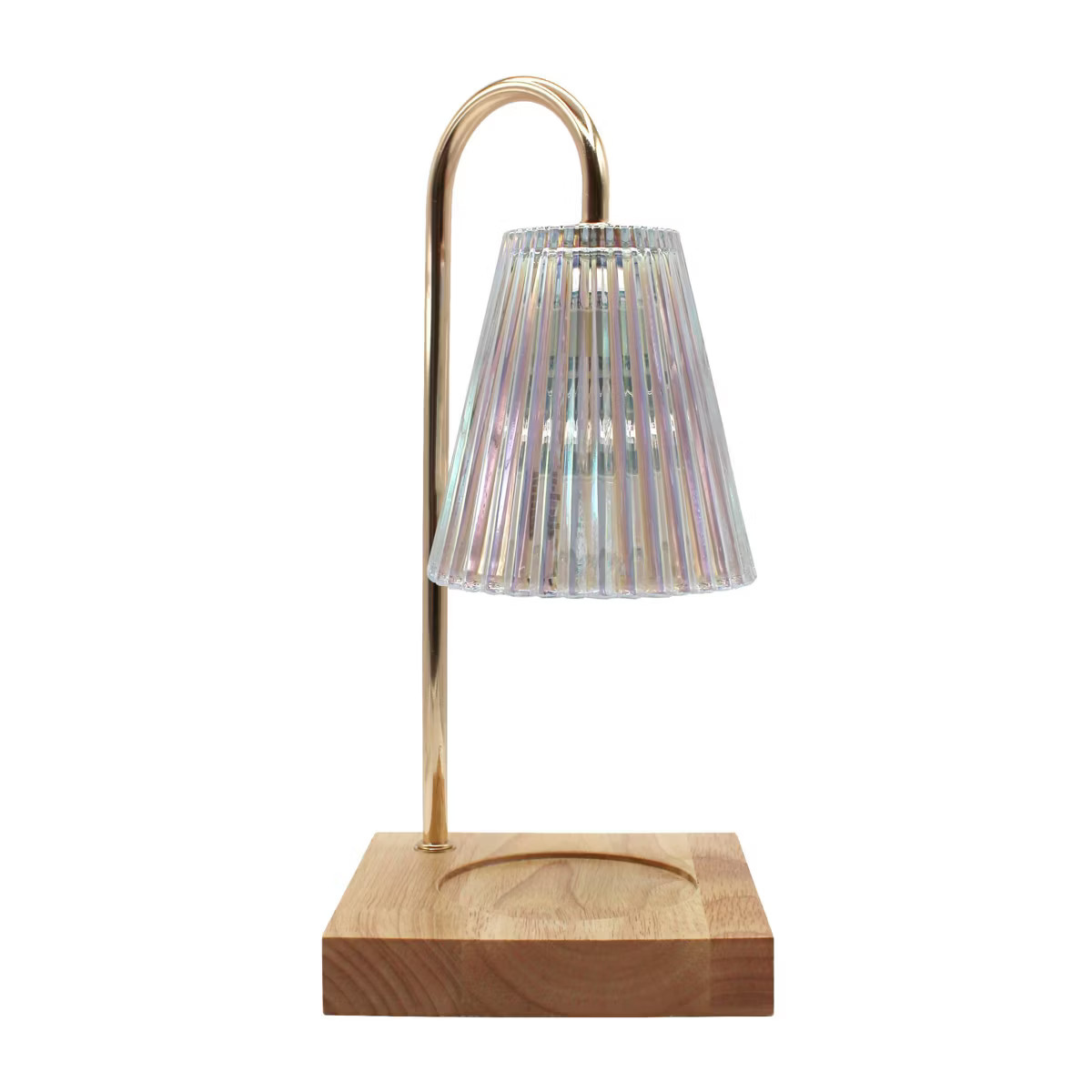 One Design Home Candle Warmer Irridescent Ribbed Glass Shade | Target