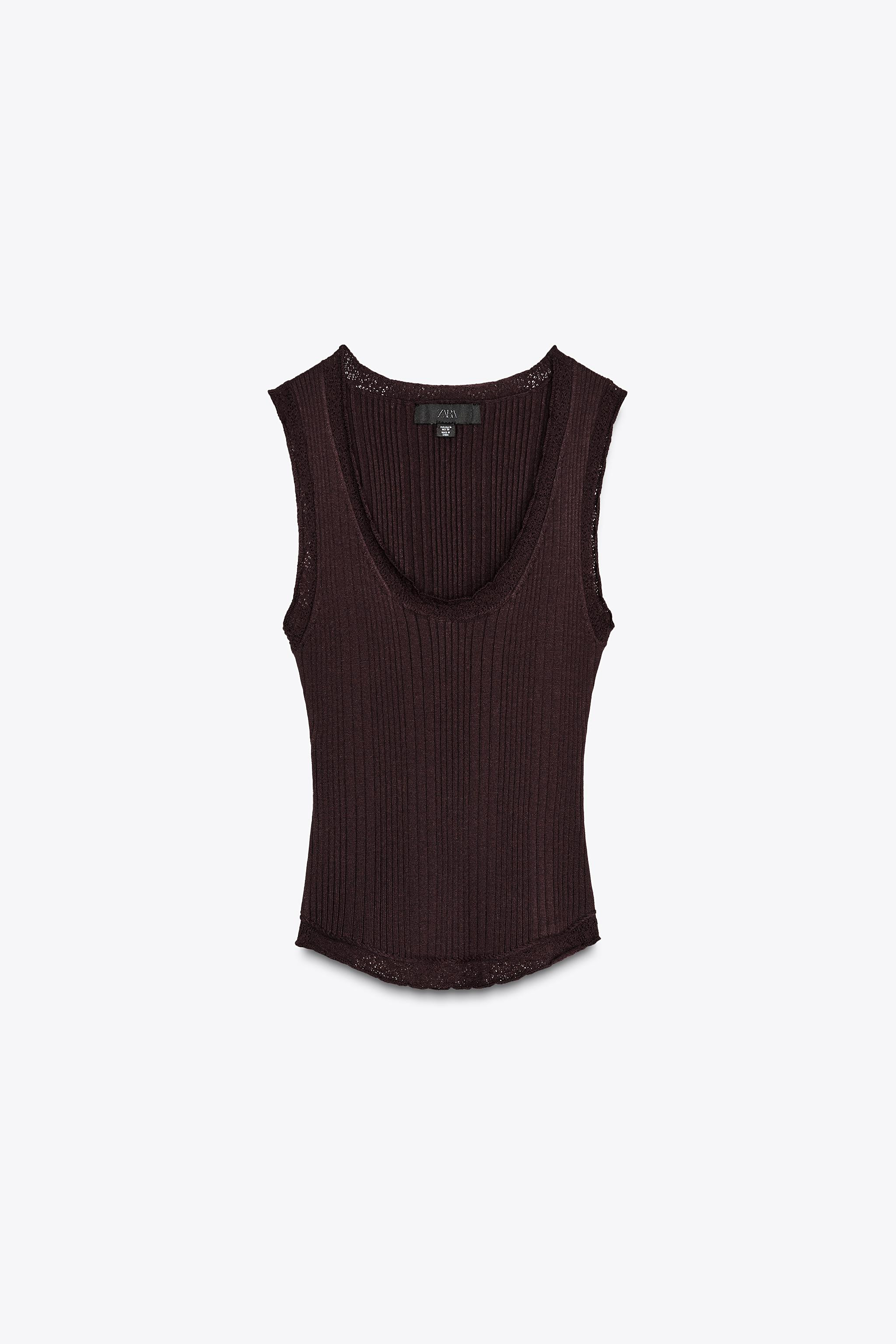 RIBBED KNIT TOP | Zara US