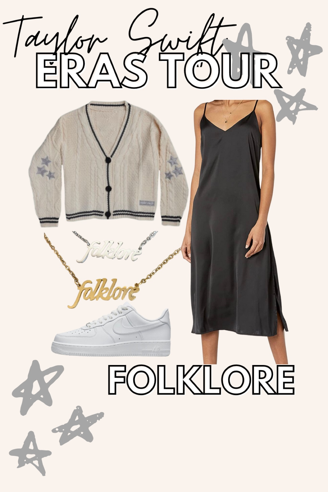 THE cardiagn is THE emphasis of the Folklore era. Didn’t grab one in one of the Taylor Swift merch launches? I got some dupes for you that will fill the void. TRUST ME on this. Your cozy coffeeshop vibes will shine through at Taylor Swift’s Eras Tour concert.🖤

Linked similar necklace choices. The ones pictured are from ResinRina online.✨ She makes the BEST gifts for the Swiftie in your life. I love shopping small when I can! 

#LTKSeasonal #LTKstyletip #LTKHoliday