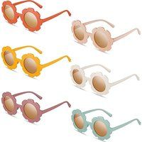 6 Pieces Round Flower Sunglasses Girls | Etsy (US)