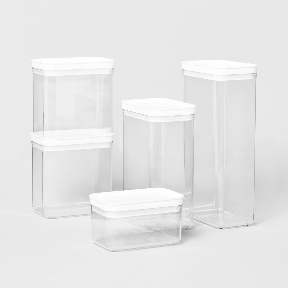 5pc Airtight Canister Set White - Brightroom™ | Target