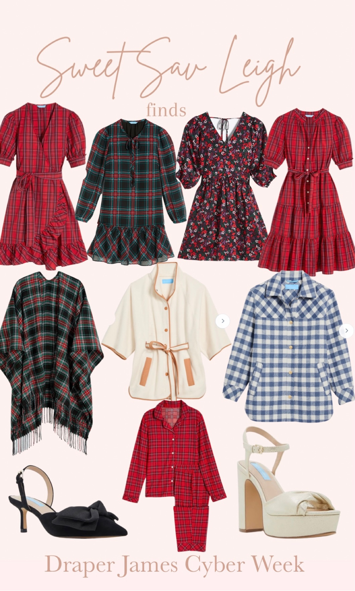 Draper James cyber week sale | tartan dress, holiday outfit, Christmas dress, shacket, pajamas 

#LTKCyberweek #LTKSeasonal #LTKHoliday