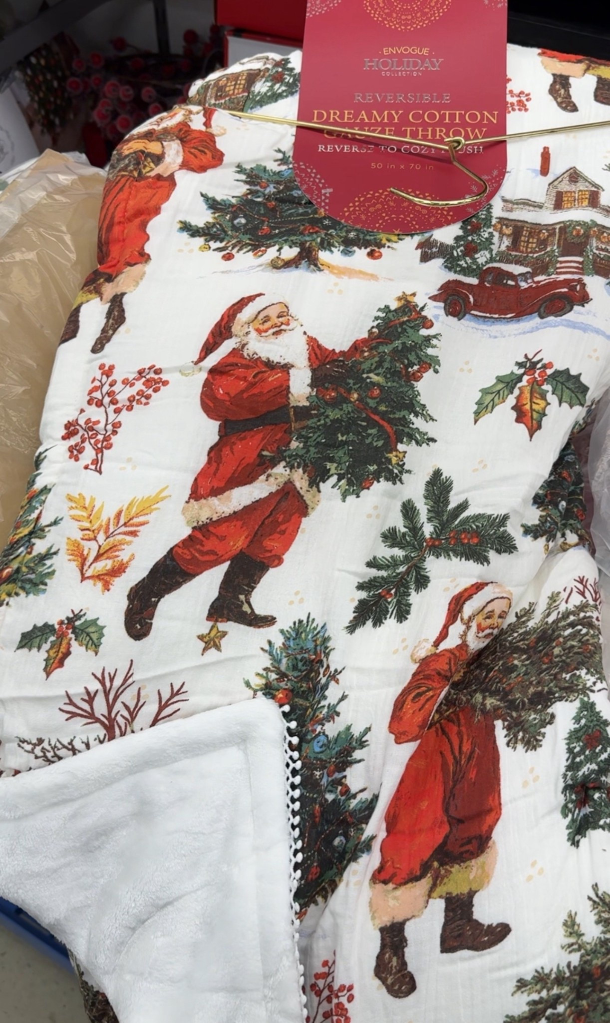 Nostalgic vintage Santa Christmas blanket 

#LTKHoliday #LTKHome #LTKSeasonal