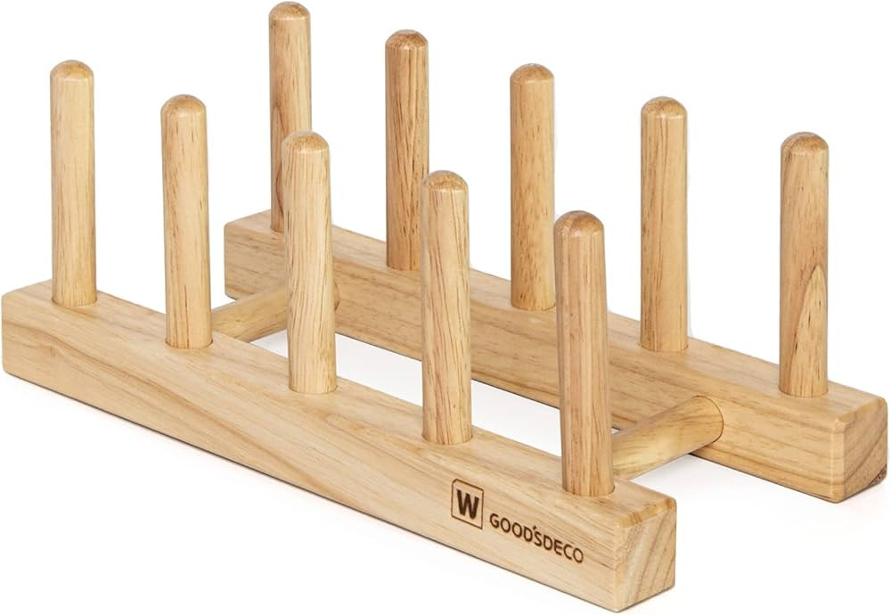 GOODSDECO Wooden Dish Rack - Chopping Board Stand, Dish Drying Rack for Dish Cup Bowl Cutting Boa... | Amazon (US)
