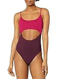 BCBGeneration Women's Cutout Over The Shoulder One Piece Swimsuit, Hot Fuchsia, X-Large | Amazon (US)