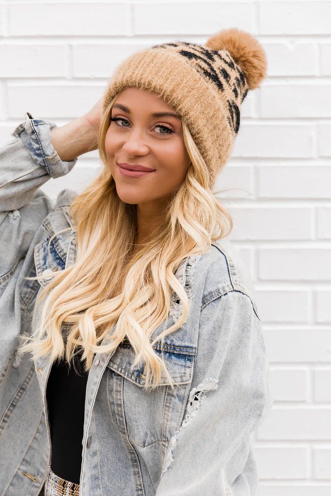 Basically Yours Black Leopard Beanie | The Pink Lily Boutique