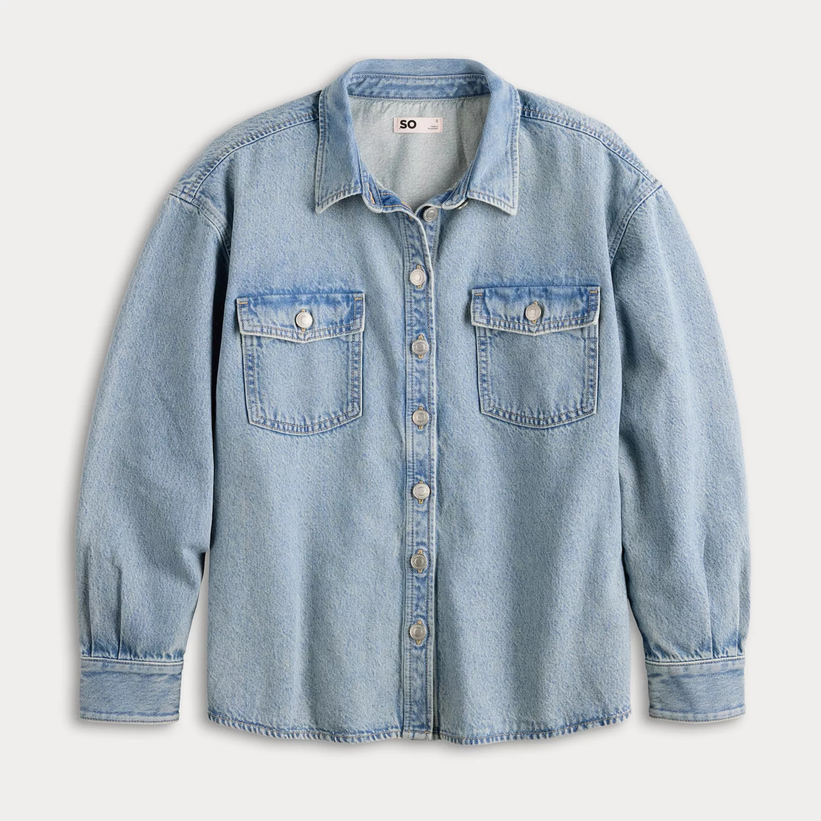 Juniors' SO® Denim Shirt | Kohl's