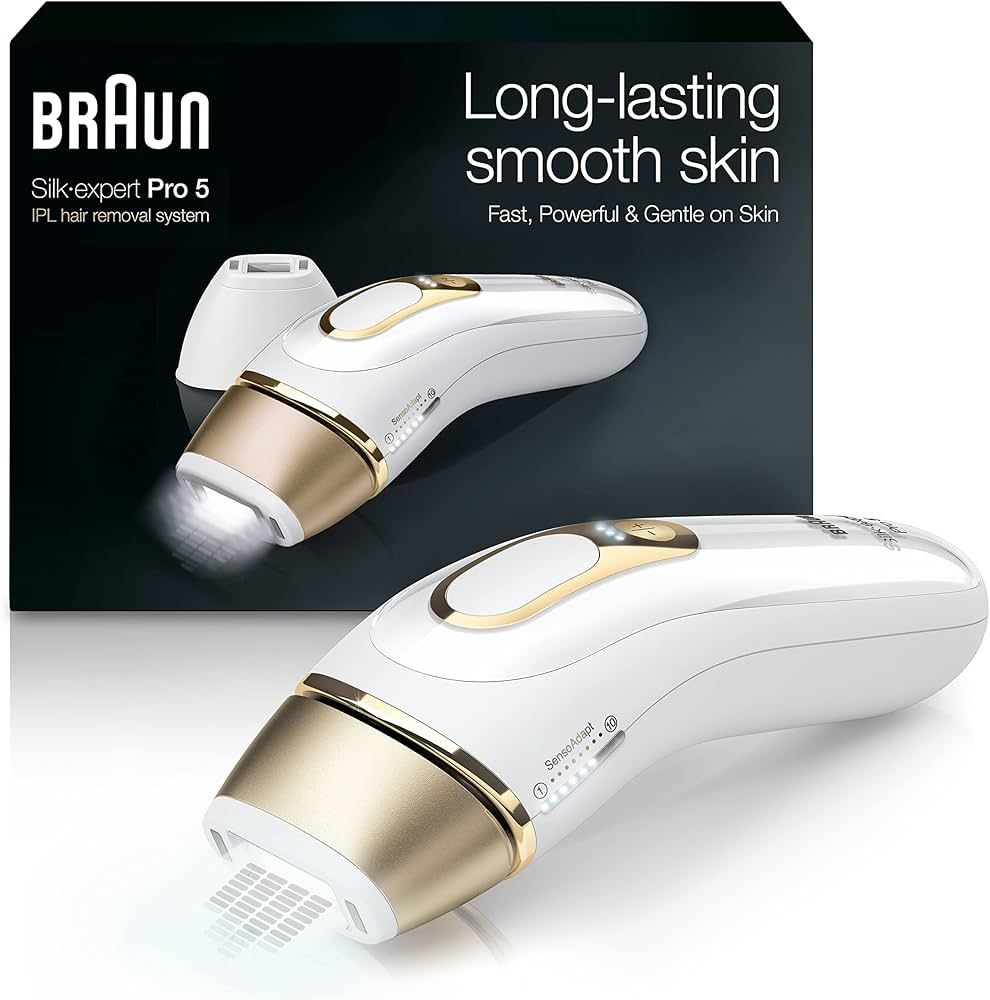 Braun IPL Hair Removal for Women and Men, New Silk Expert Pro 5 PL5157, for Body & Face, Long-las... | Amazon (US)