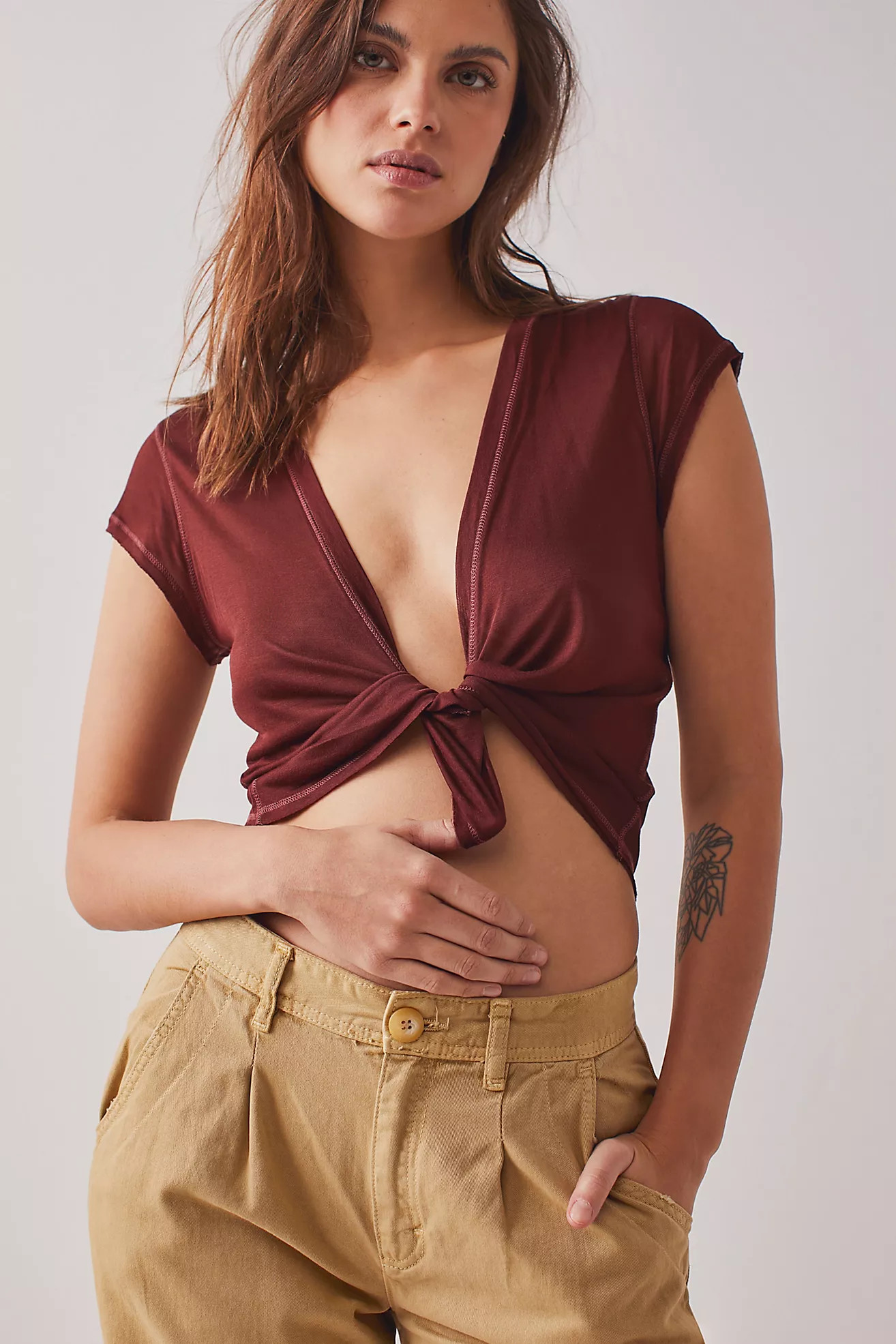 Three, Two, One V-Neck Tee | Free People (Global - UK&FR Excluded)