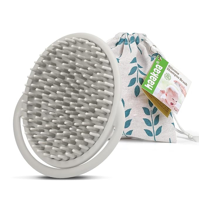 haakaa Silicone Shampoo Brush - Soft Cradle Cap Brush Comb | Hair Scalp Massager, Soft Bristles f... | Amazon (US)
