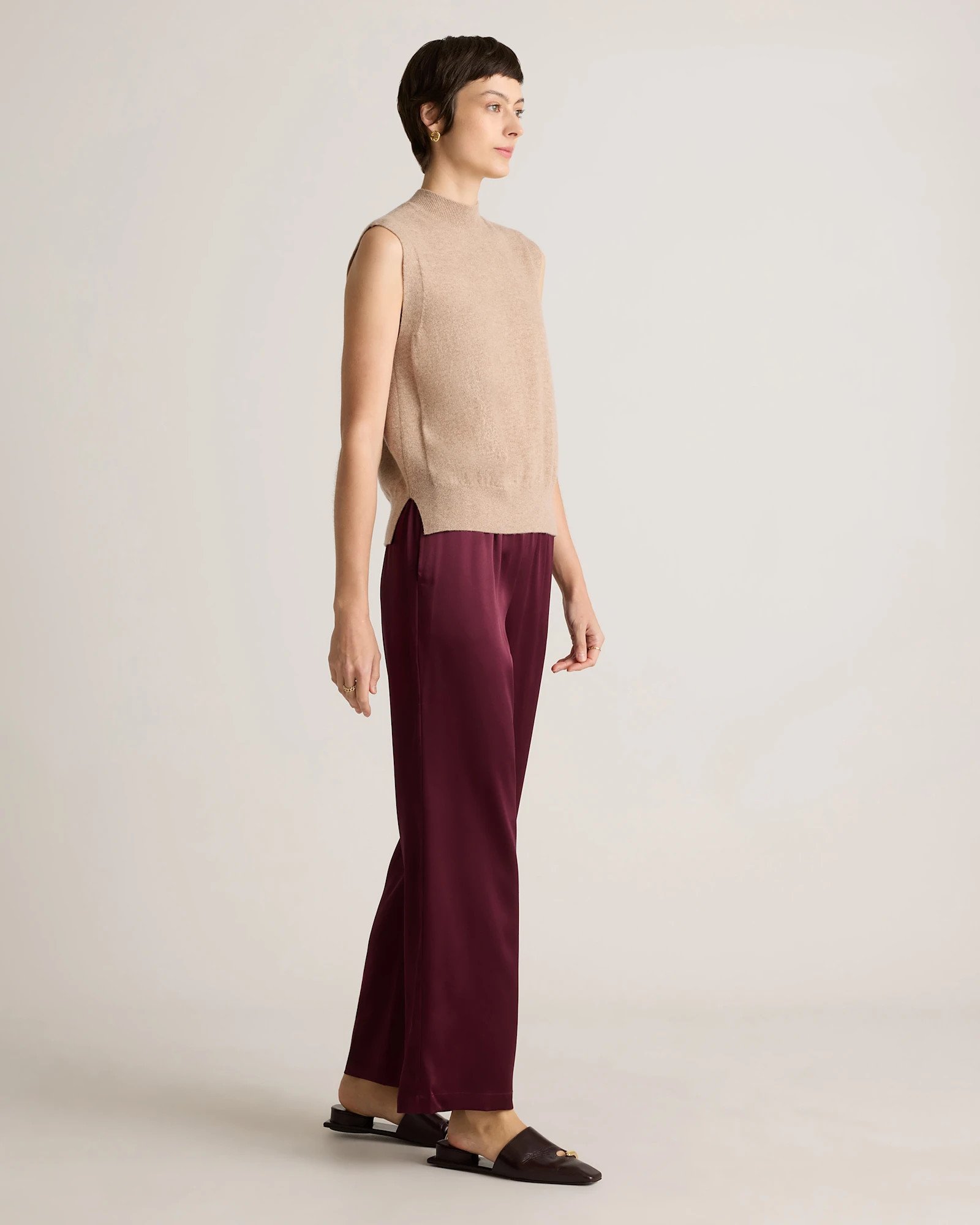 100% Washable Silk Drawstring Wide Leg Pants | Quince