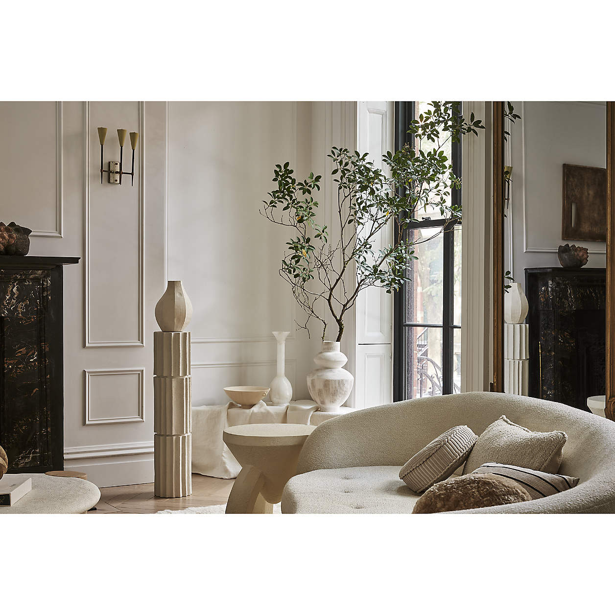 Facette White Vase 8.5" by Athena Calderone + Reviews | Crate & Barrel | Crate & Barrel