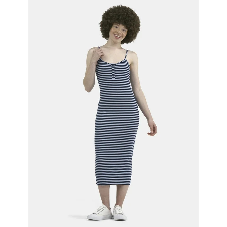 No Boundaries Strappy Midi Dress, Women's | Walmart (US)