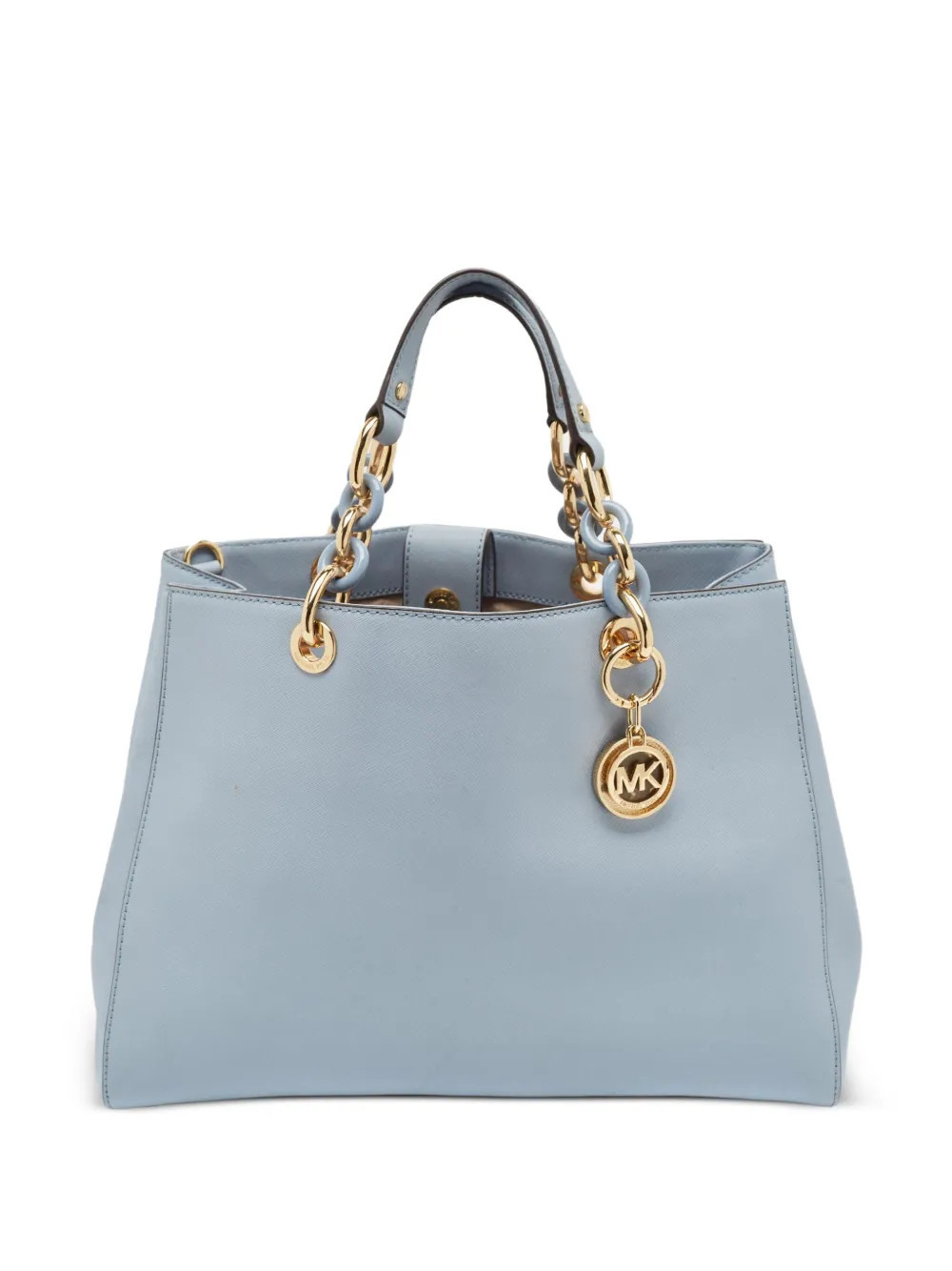 Michael Kors Vintage pre-owned Cynthia leather tote bag - Blue | Farfetch Global
