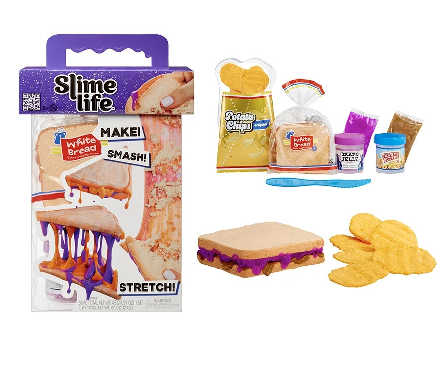 Slime Life PB&J with Chips DIY Slime Kit, Make, Smash, and Stretch Your Food Slime, Ages 8+ | Walmart (US)