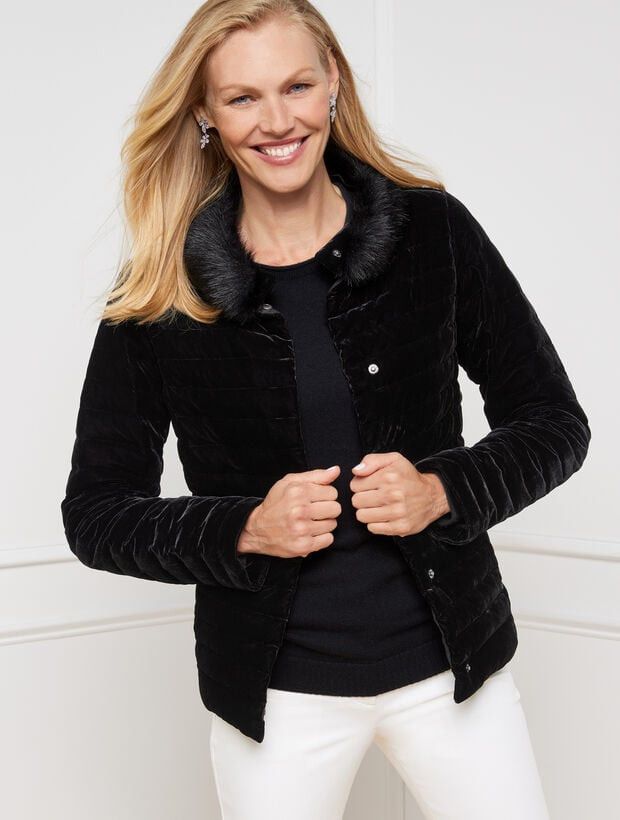 Quilted Velvet Jacket | Talbots