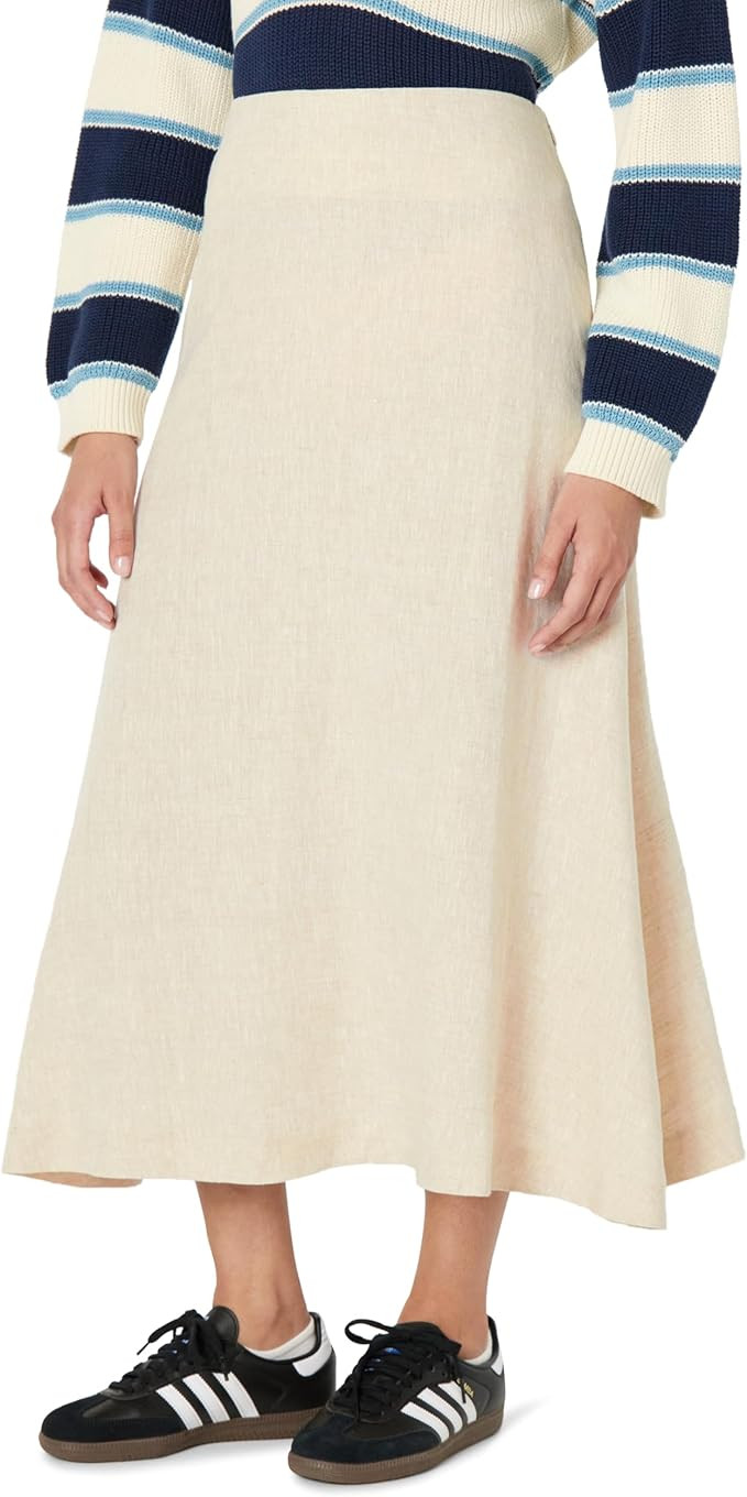 The Drop Women's Standard Sicily Linen Midi Skirt | Amazon (US)