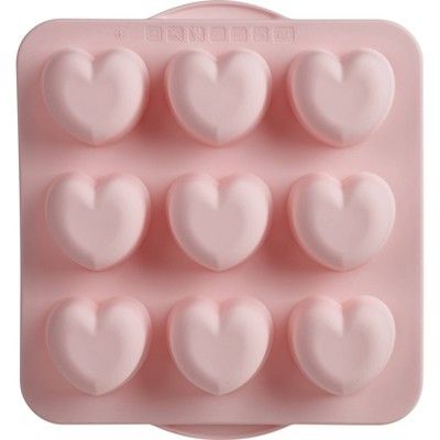 Trudeau Silicone Heart Baking Pan Pink | Target