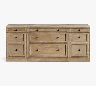 Livingston Media Console with File Cabinets (70'') | Pottery Barn (US)