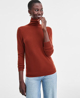 Women's 100% Cashmere Turtleneck Sweater, Macy's Exclusive | Macy's