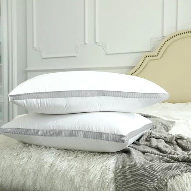 JML Cotton Queen Bed Pillows For Sleeping 2 Pack Gusseted Down Alternative Pillow,20"x26" - Walma... | Walmart (US)