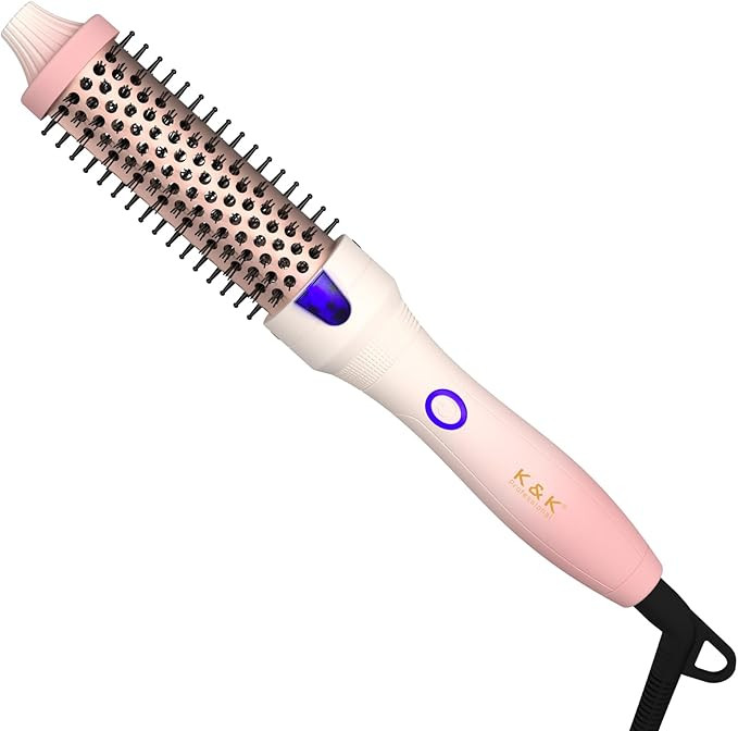Amazon.com: K&K 1.25 Inch Heated Curling Brush with Ceramic Tourmaline Ionic Technology - Volumiz... | Amazon (US)