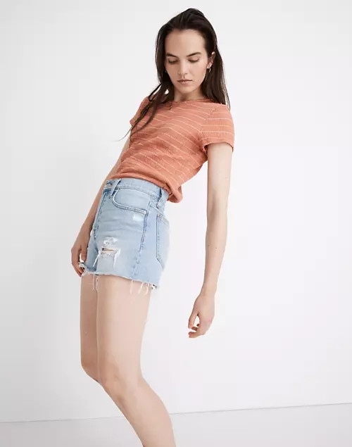 The Perfect Jean Short in Fiore Wash: Destroyed Edition | Madewell
