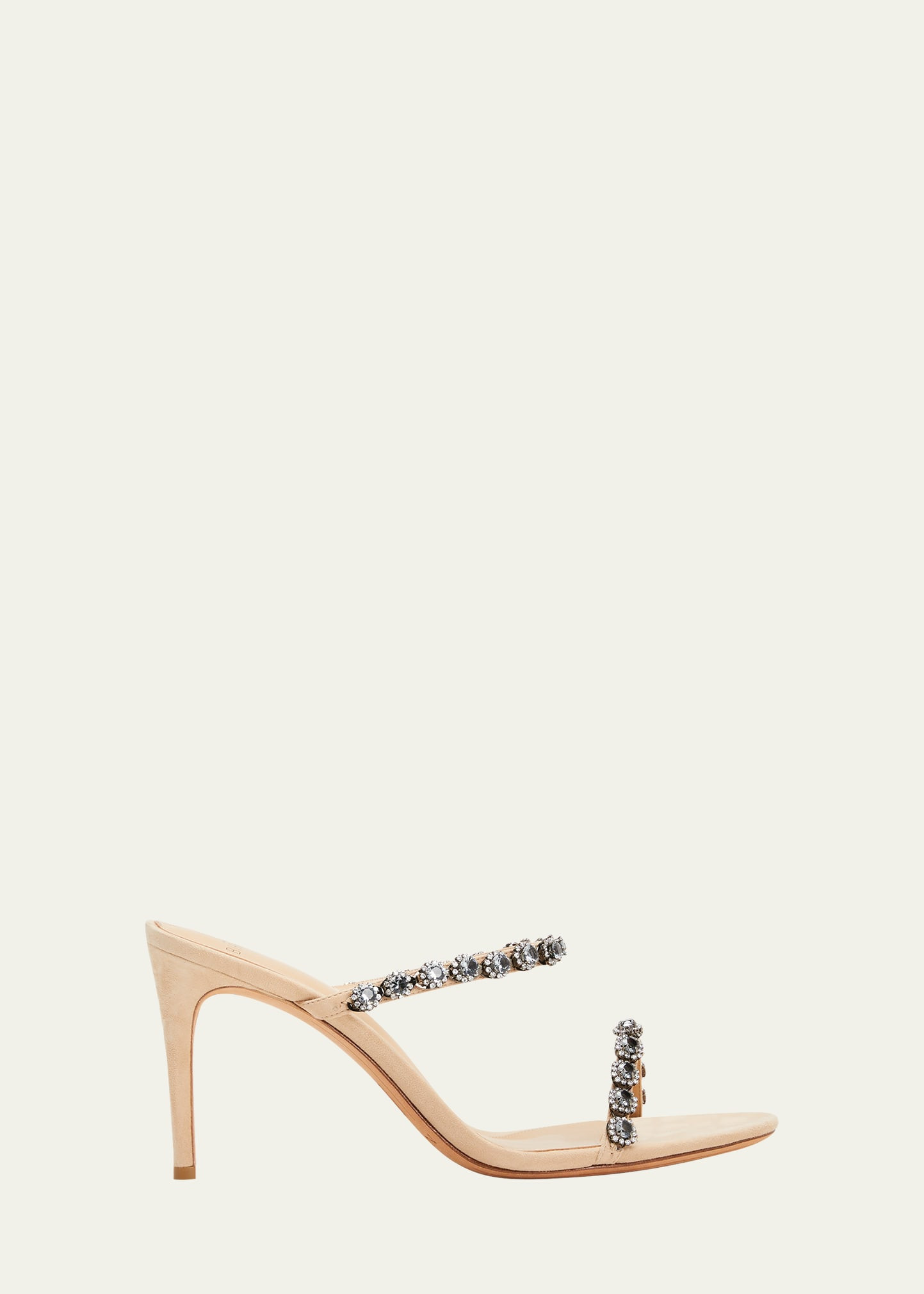 Alexandre Birman Cara Crystal Suede Mule Sandals | Bergdorf Goodman