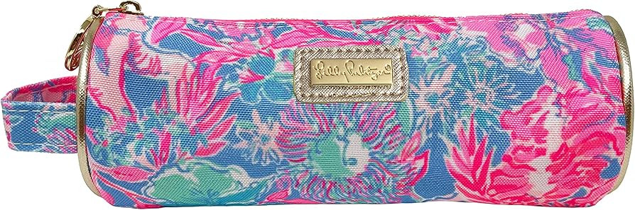 Lilly Pulitzer Pink Pencil Pouch Holder, Cute Travel Bag/Case with Carrying Handle and Zip Close,... | Amazon (US)