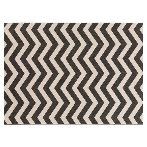 Chevron Outdoor Rug, Green | One Kings Lane