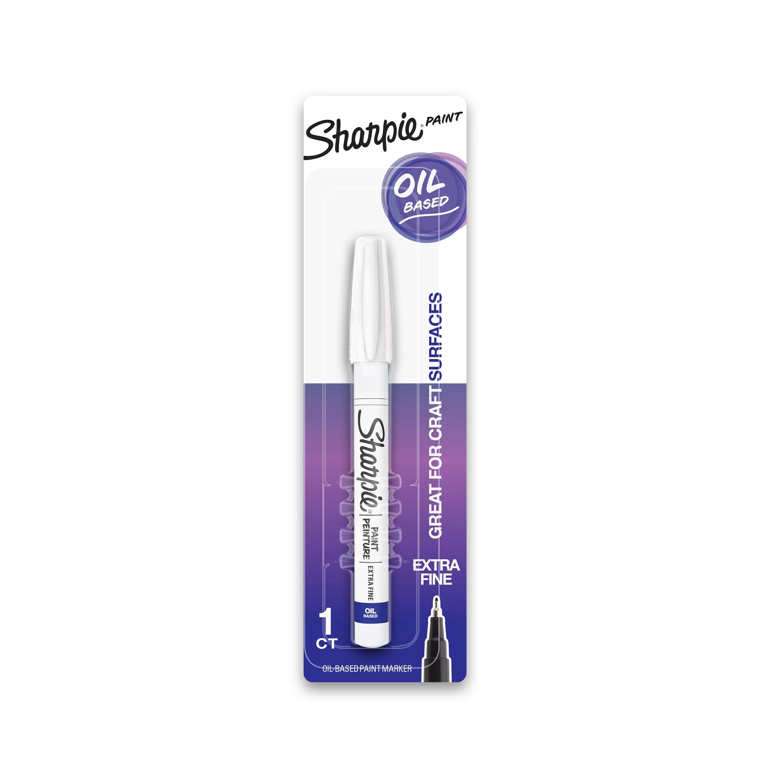 Sharpie Oil-Based Paint Marker, Extra Fine Point, White, 1 Count | Walmart (US)