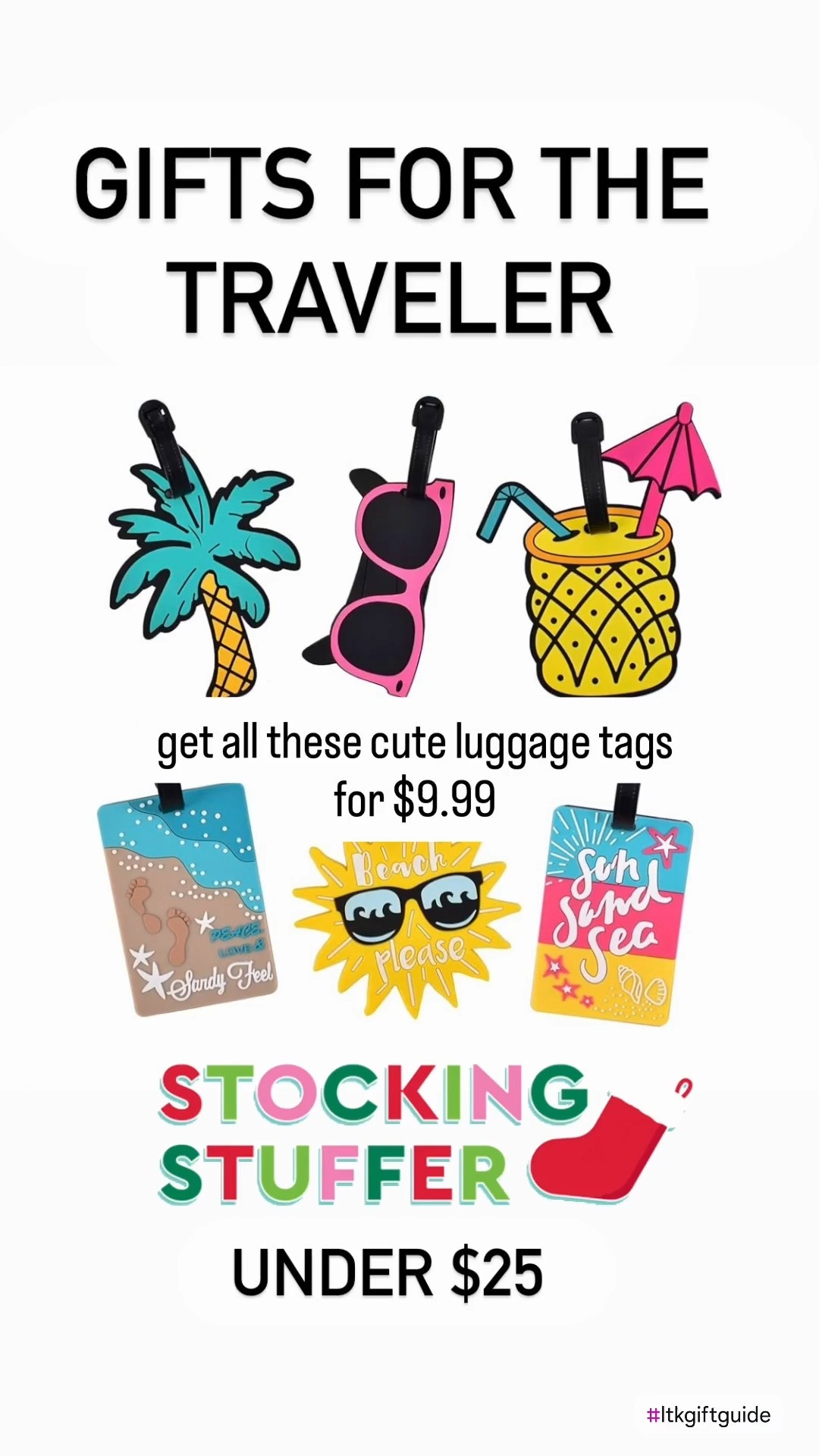 Gifts for the Traveler ✈️✨
Sharing my favorite travel-friendly gift ideas — all budget-friendly and perfect for stocking stuffers, Secret Santa, or holiday gifting! 🎁🌎

Whether you’re shopping for her, him, teens, or the frequent flyer, these picks are fun, useful, and traveler-approved. Save this for your holiday shopping list! ❤️🎄

#LTKCyberWeek #LTKSaleAlert #LTKBeauty #LTKFindsUnder50

gift ideas
gifts for the traveler
travel gifts
travel accessories
travel must haves
travel essentials
gift for her
gift for him
gift for teens
gift for college students
holiday gift guide
stocking stuffers
stocking stuffers for her
stocking stuffers for him
affordable gifts
gifts under $25
travel lover gifts
Shop all my travel gift favorites below👇


#LTKHoliday #LTKTravel #LTKGiftGuide