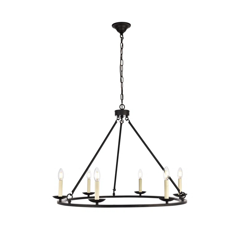 Pickensville 6 - Light Wagon Wheel Chandelier | Wayfair North America